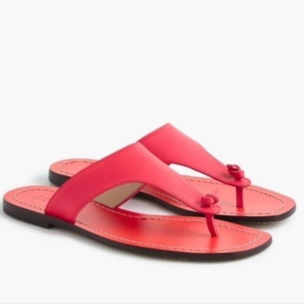 J.Crew 8 Poppy Pink Playa Thong Sandals